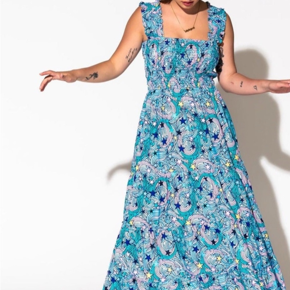 Dressed in LALA Swirl Print Maxi Dress